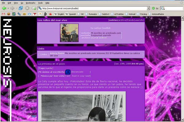 Screenshot de mi LiveJournal